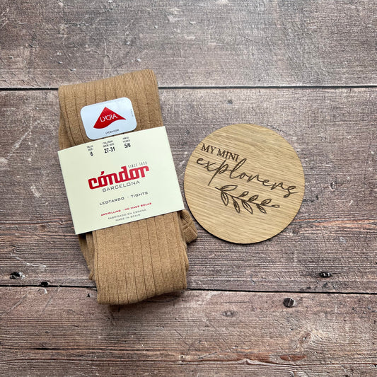 Cóndor Cotton Rib Tights - CAMEL 326