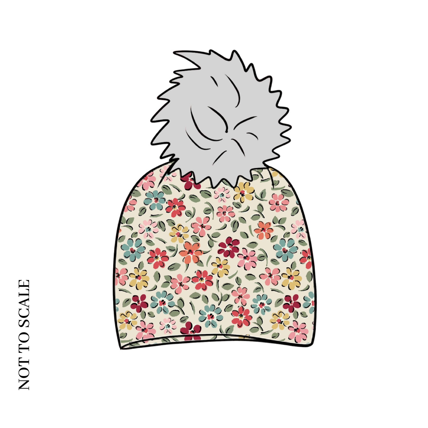 Ditsy Floral Bobble Hat