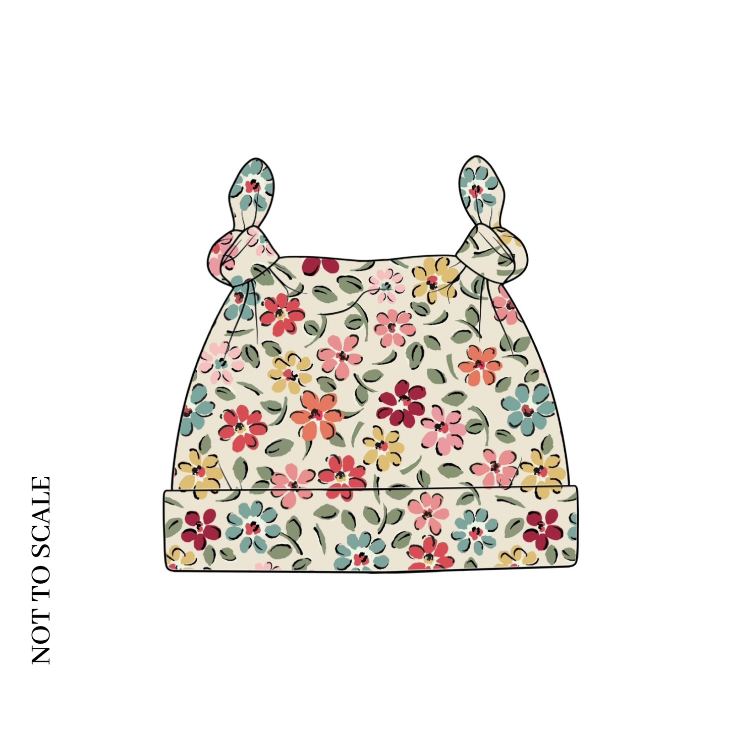 Ditsy Floral Knotted Hat