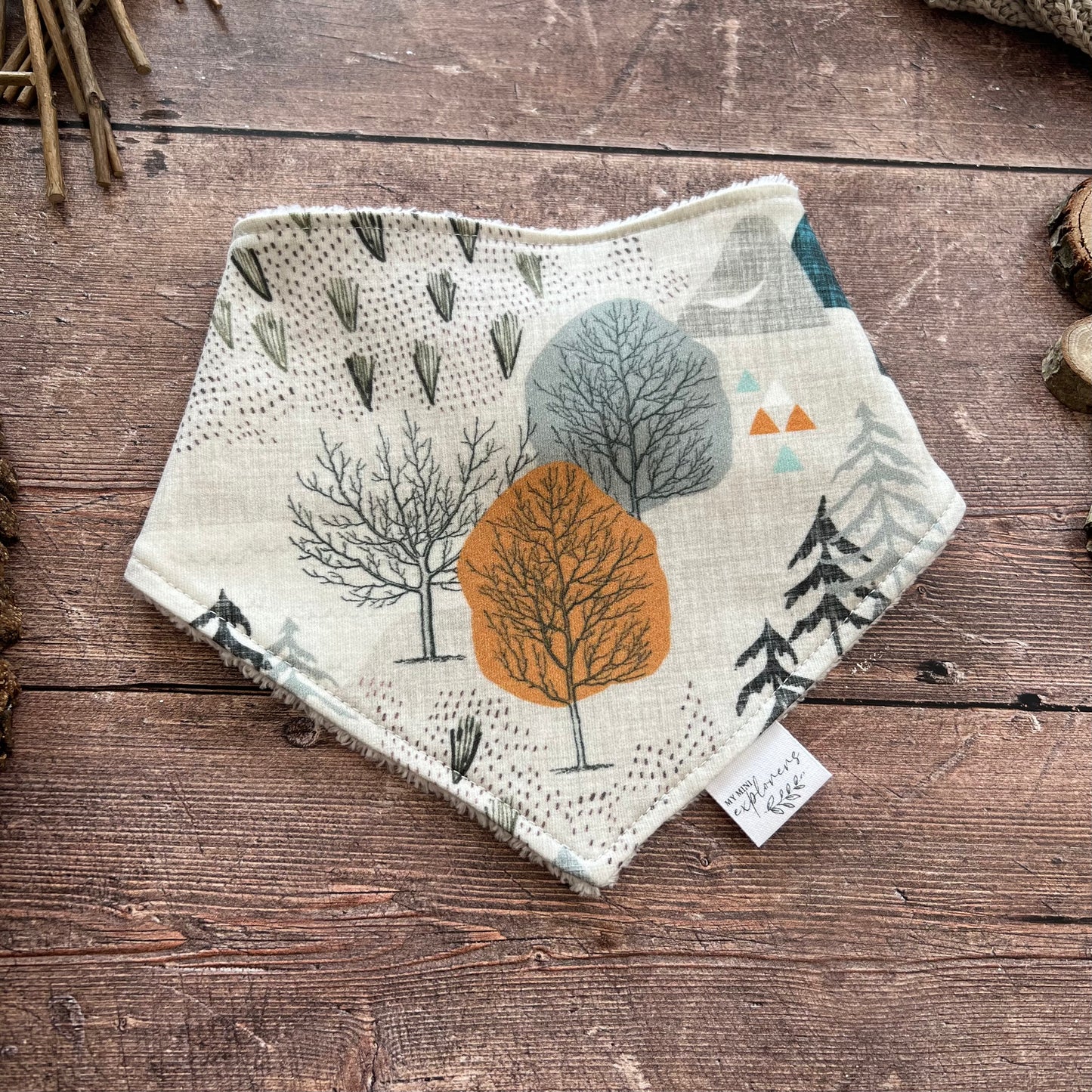 Mountain Map Dribble Bib