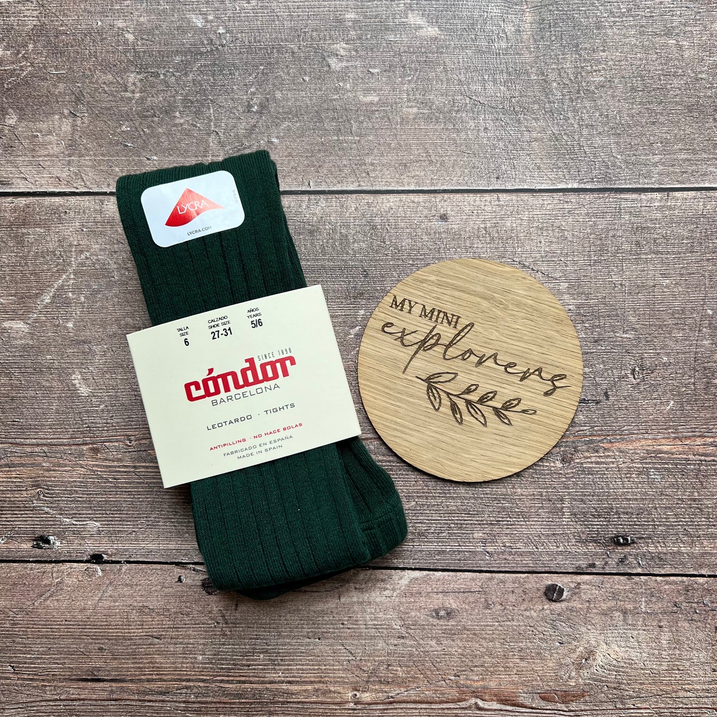 Cóndor Cotton Rib Tights - BOTTLE GREEN 780