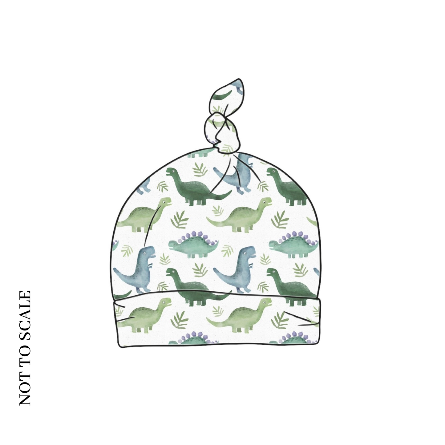 Blue Dinos Knotted Hat