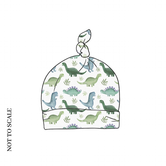 Blue Dinos Knotted Hat