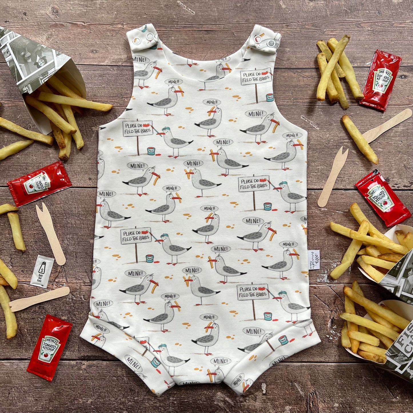 Cheeky Seagulls Bloomer Romper 12-18m