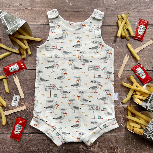 Cheeky Seagulls Bloomer Romper 12-18m