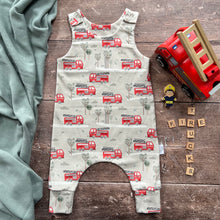 Load image into Gallery viewer, Fire Trucks Romper
