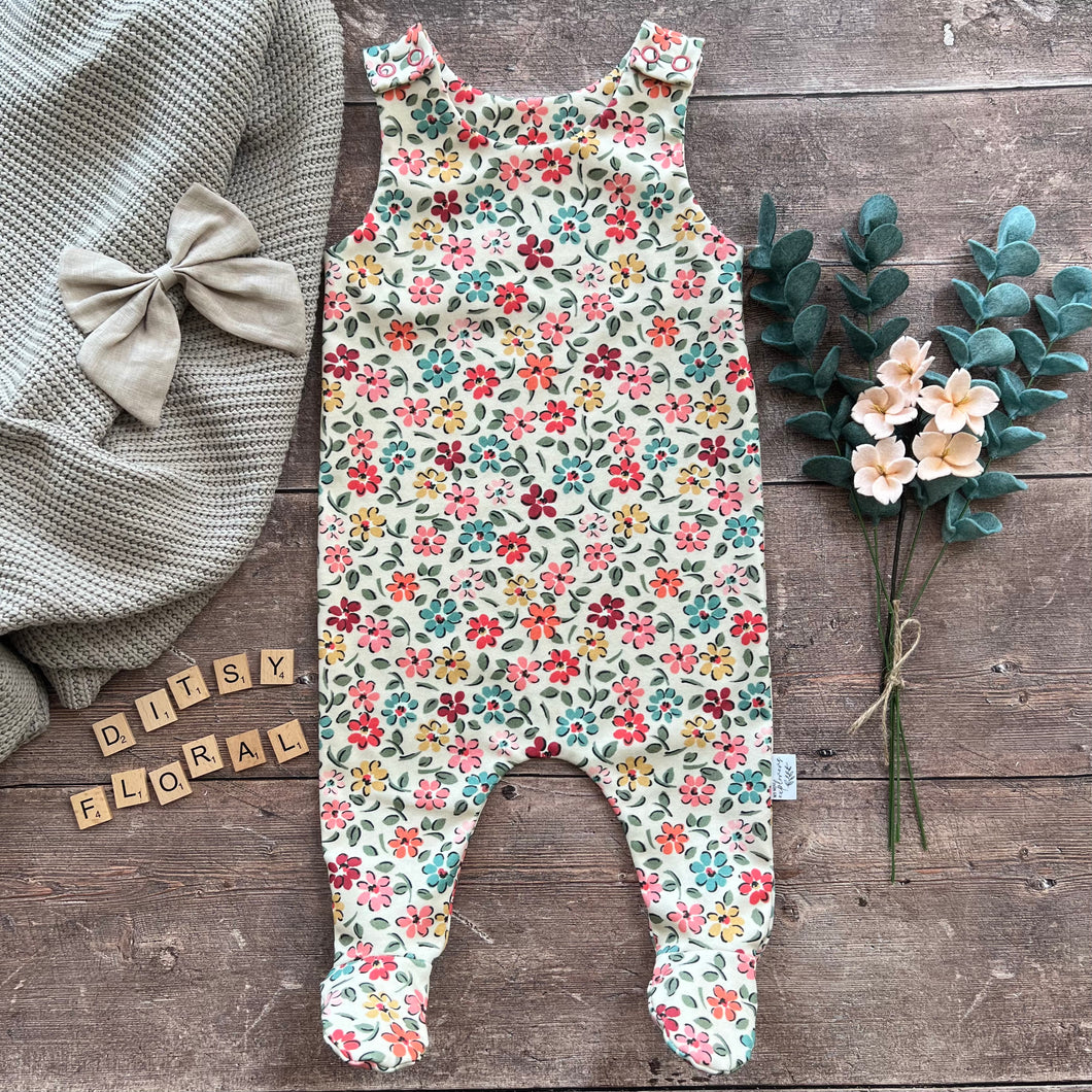 Ditsy Floral Footed Romper