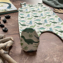 Load image into Gallery viewer, Blue Dinos Footed Romper
