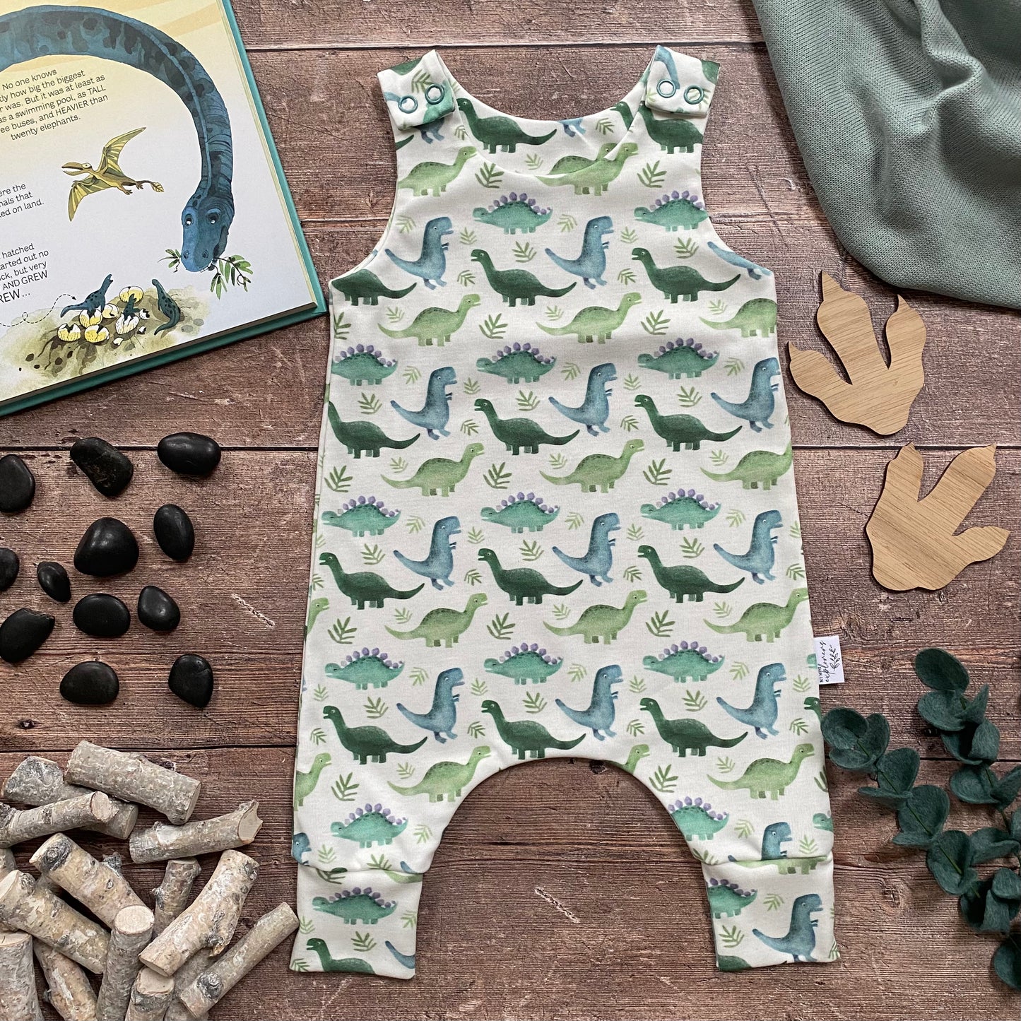 Blue Dinos Romper