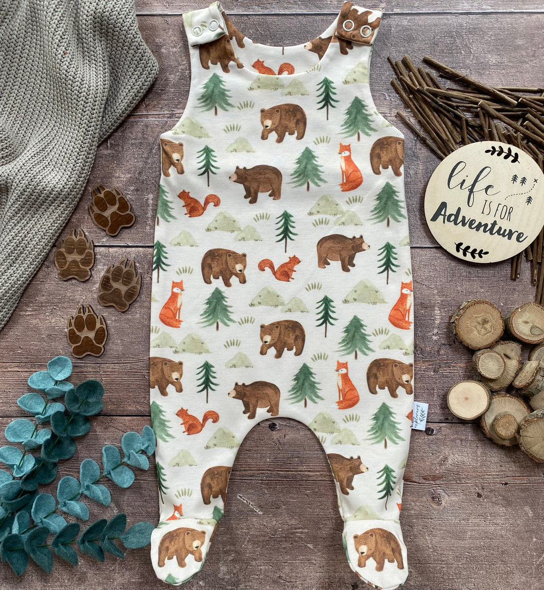 Forest Friends Footed Romper