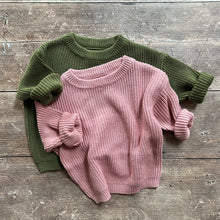 Load image into Gallery viewer, Chunky Knit Oversized Sweater - Rose
