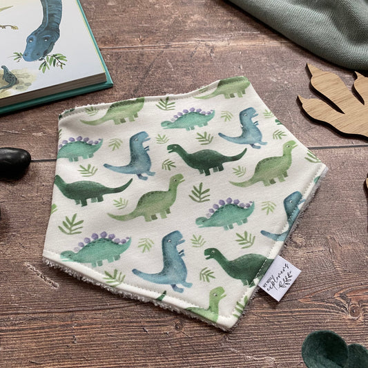 Blue Dinos Dribble Bib