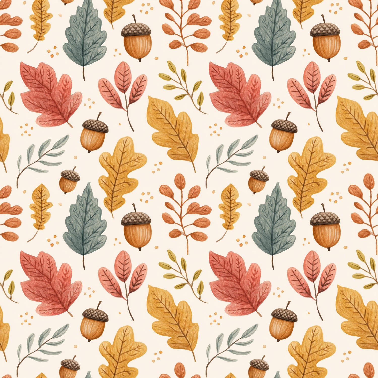 Acorns and Leaves