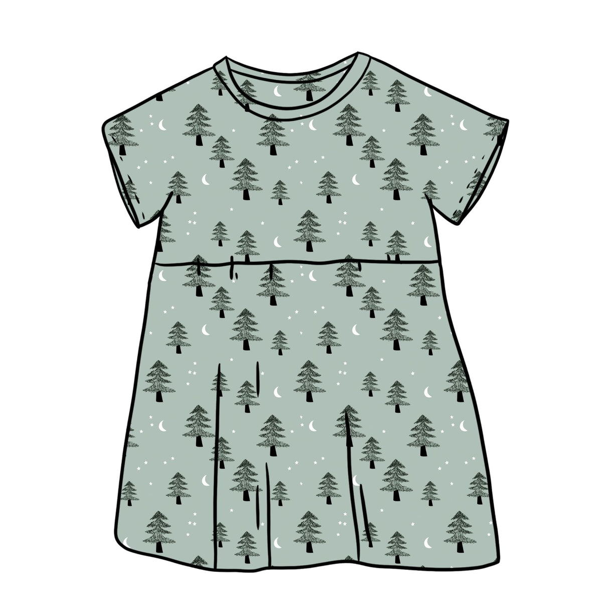 Winter Forest Child & Baby Sleeved Dress - 3 options