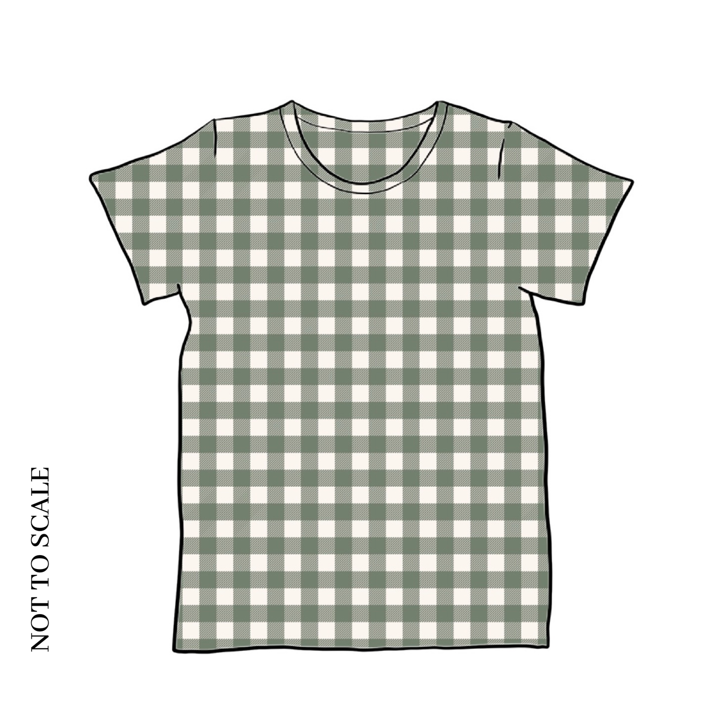 Forest Gingham Child & Baby T-Shirt - Short or Long Sleeve