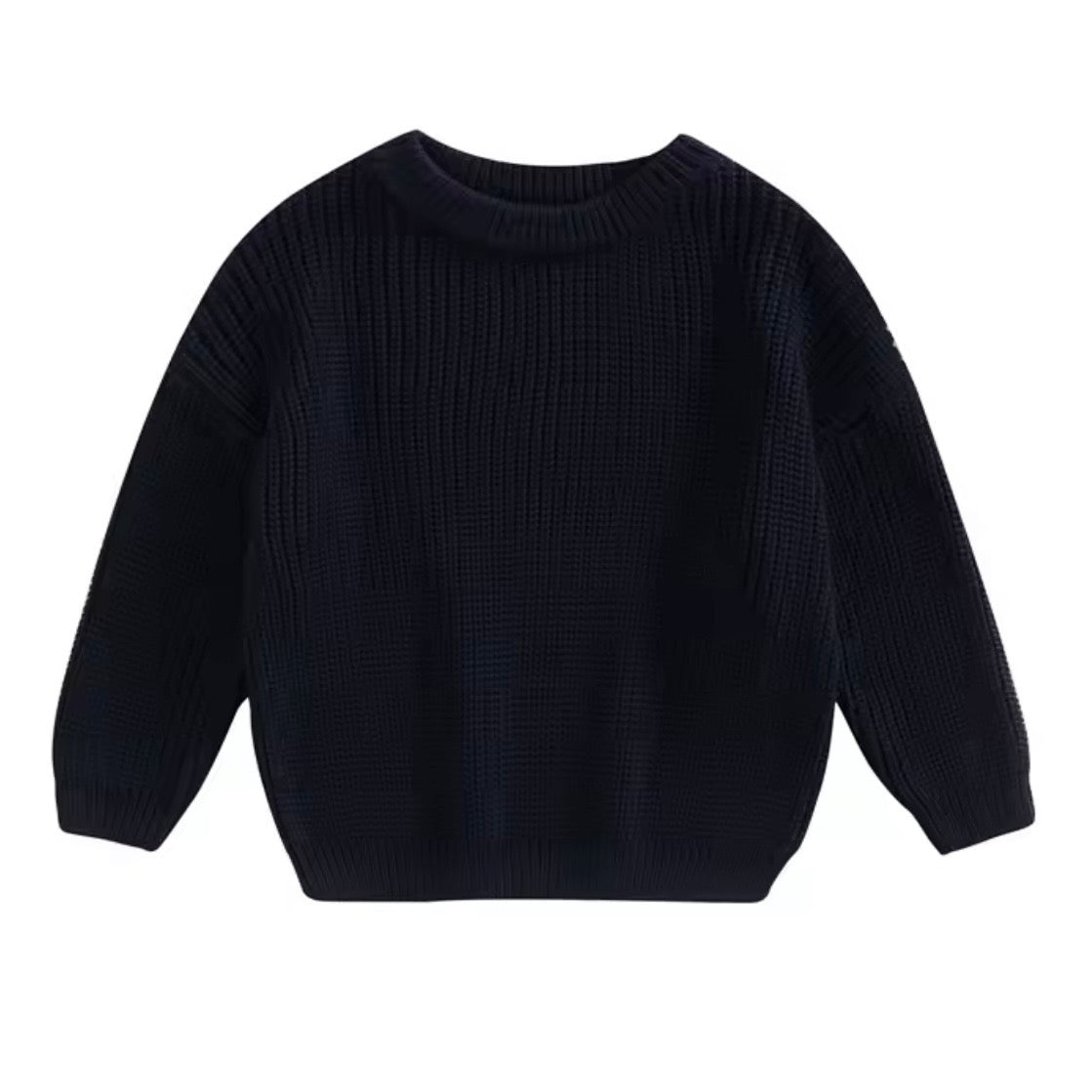 Chunky Knit Oversized Sweater - Navy 1-2 years