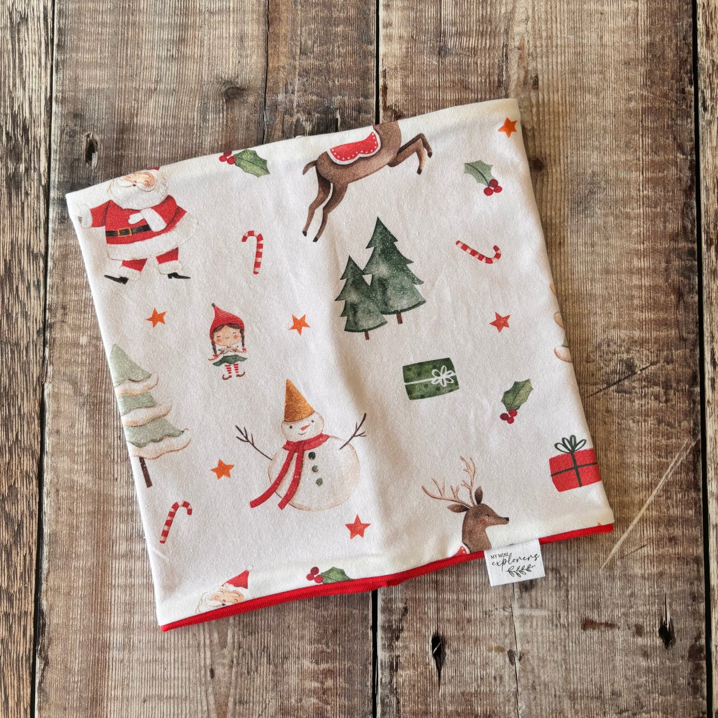 Christmas Time Snood 1-4 years (ruby inside)