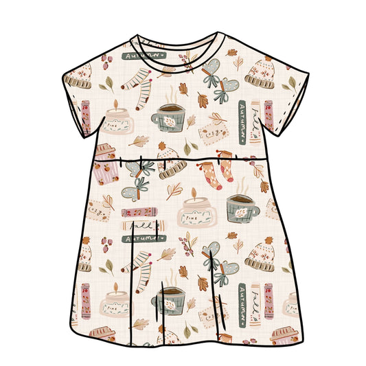 Autumn Girl Child & Baby Sleeved Dress - 3 options