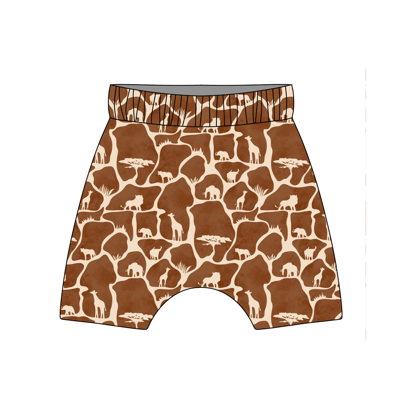 Wild Safari Child & Baby Shorts - Rolled or Hemmed