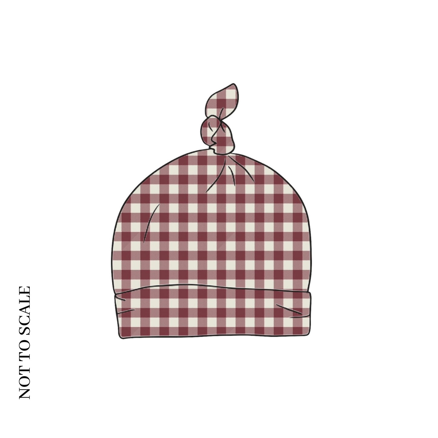 Berry Gingham Knotted Hat