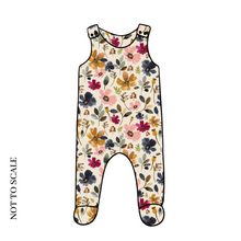 Load image into Gallery viewer, Wild Floral Footed Romper
