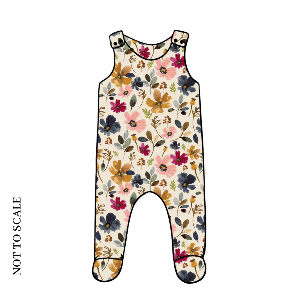 Wild Floral Footed Romper