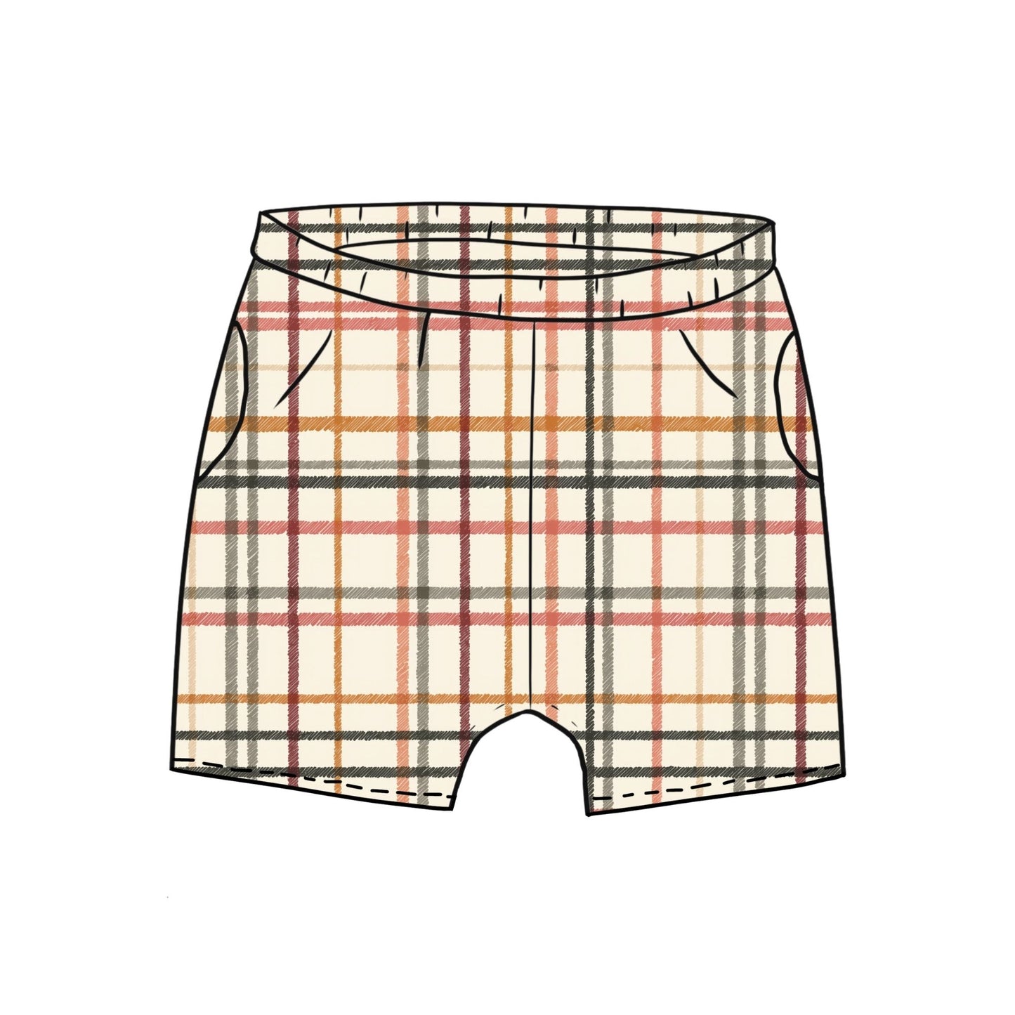 Rustic Plaid Toddler & Child Pocket Shorts