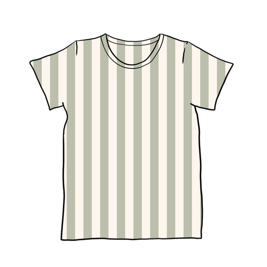Sage Stripes Child & Baby T-Shirt - Short or Long Sleeve