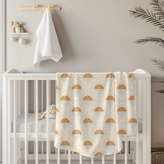 Sun Rays Toddler & Child Sherpa Blanket