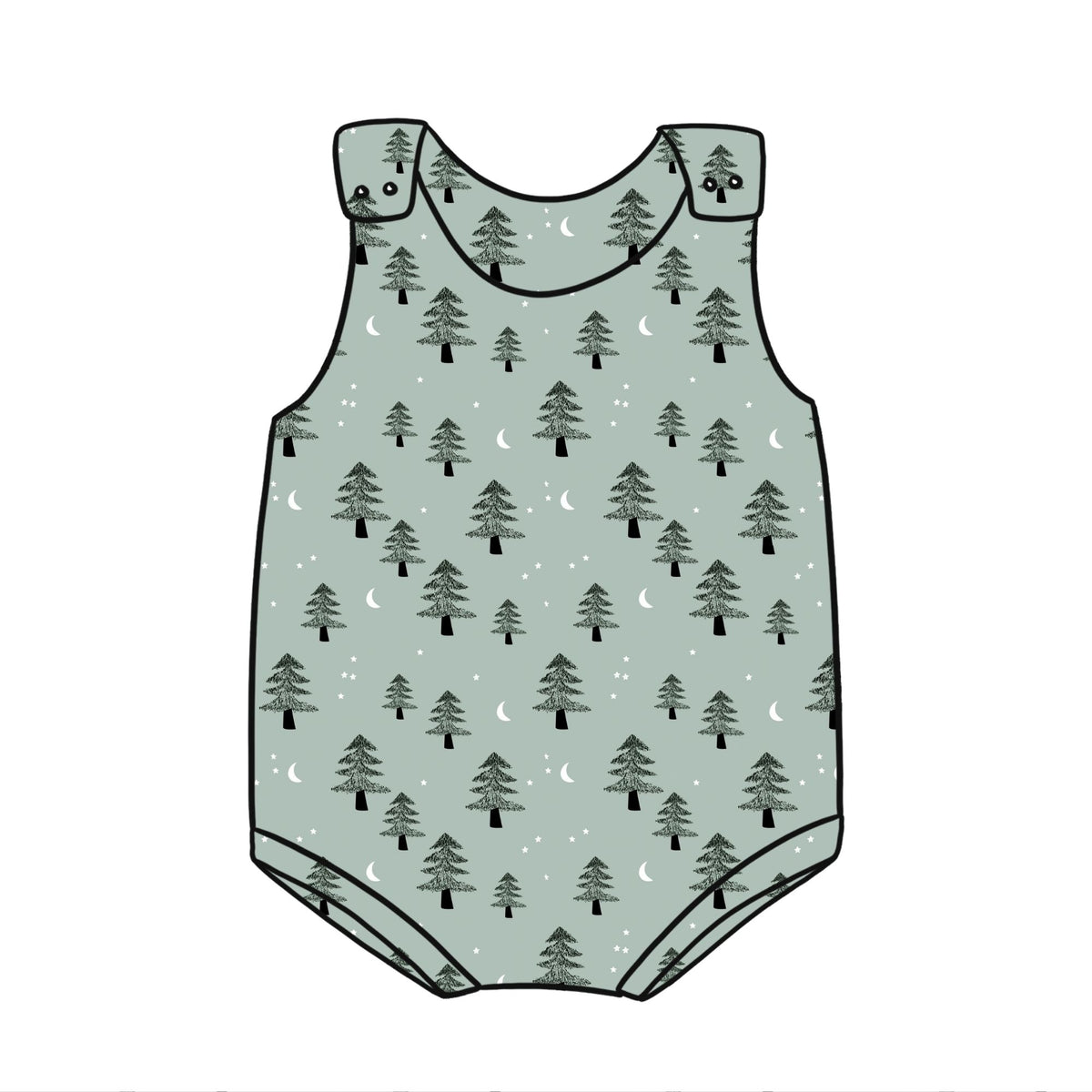 Winter Forest Child & Baby Bloomer Romper