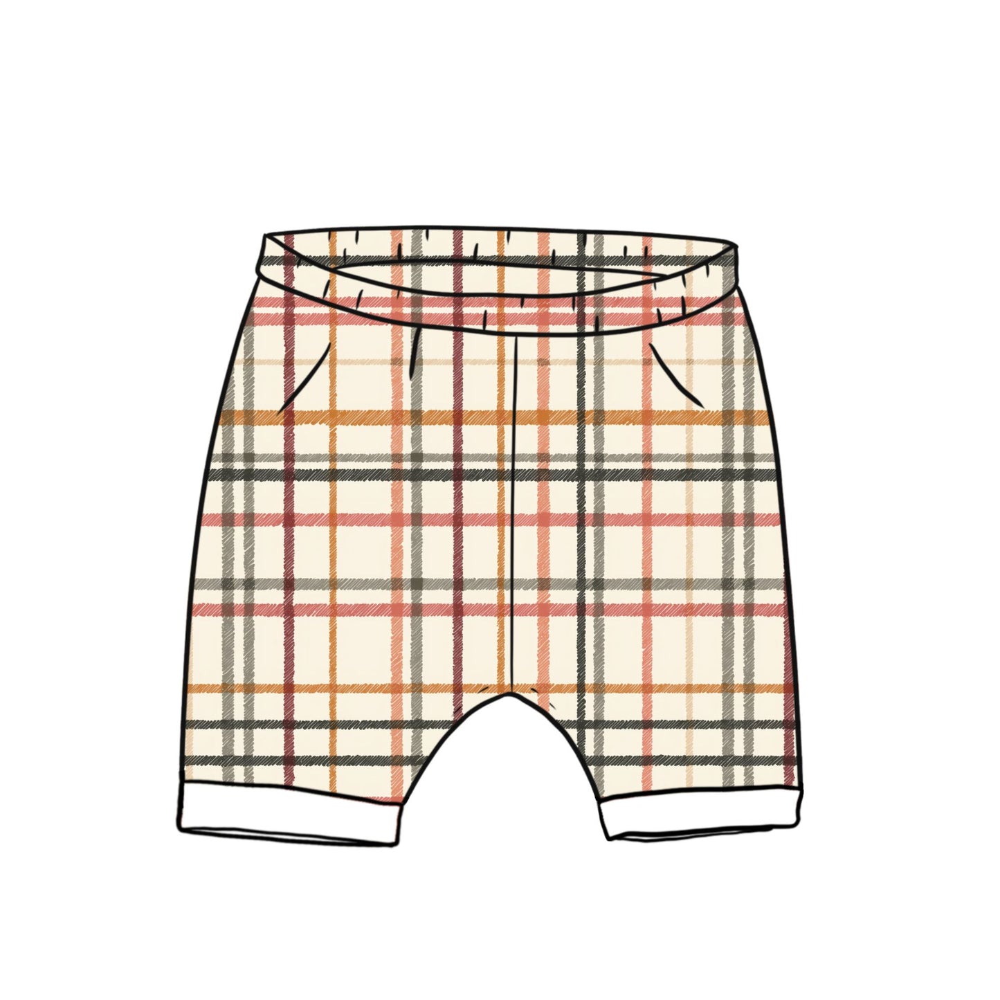 Rustic Plaid Child & Baby Shorts - Rolled or Hemmed