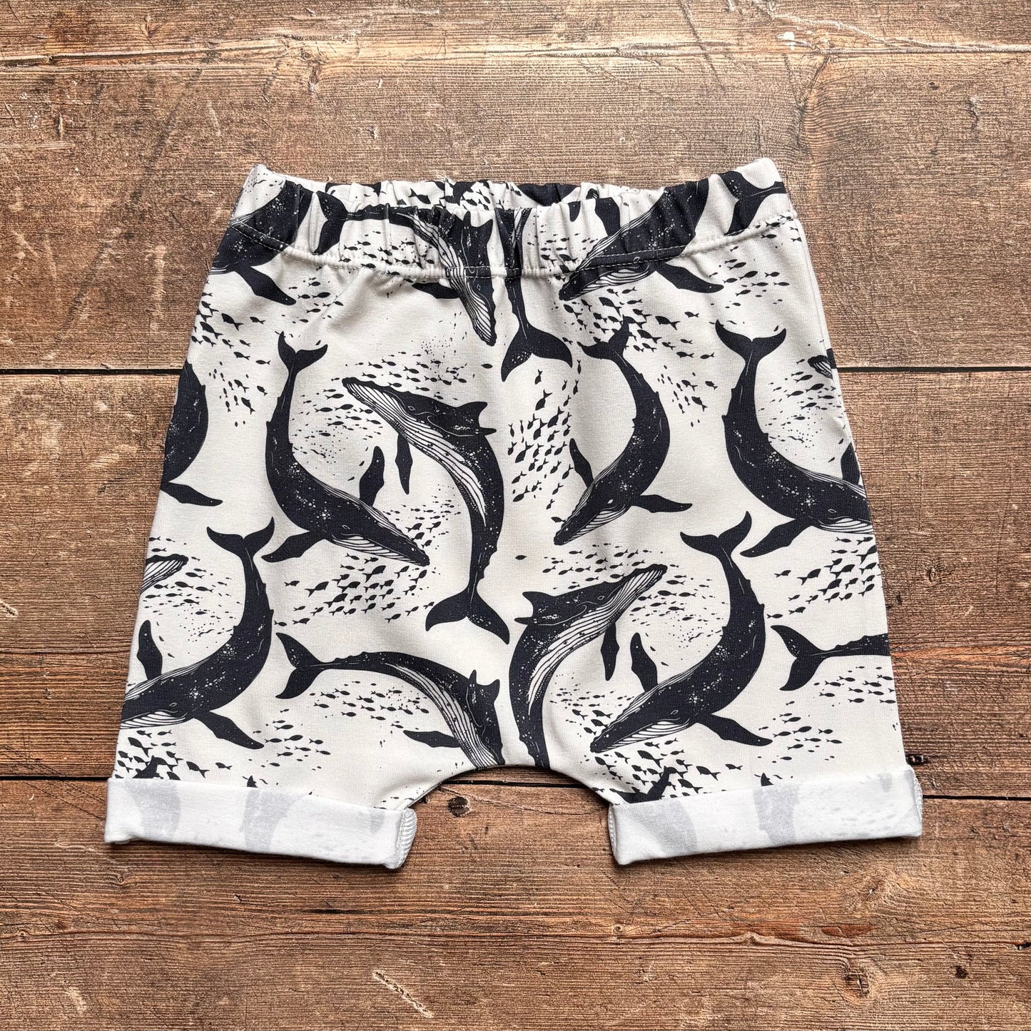 Whale Pod Rolled Shorts 18-24m