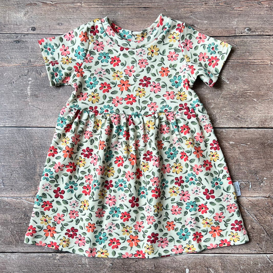 Ditsy Floral Child & Baby Sleeved Dress - 3 options