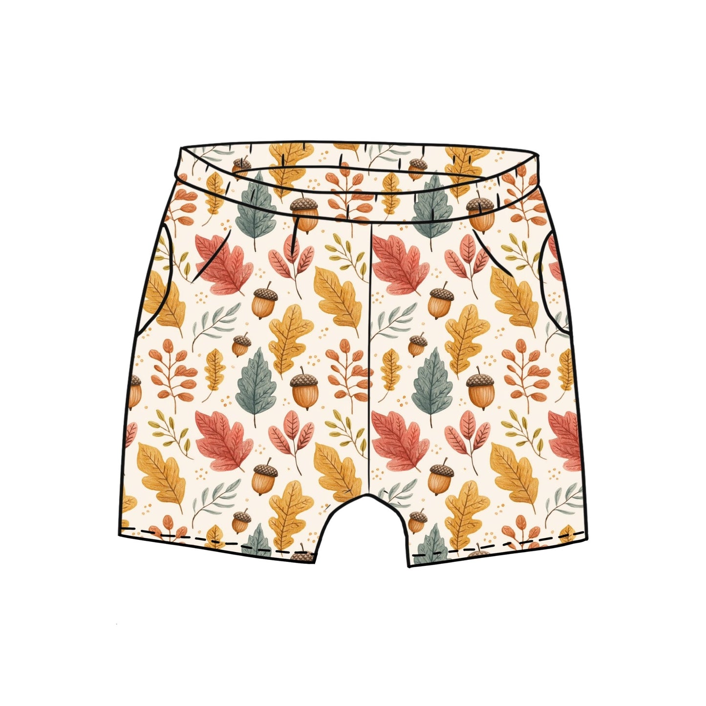 Acorns and Leaves Toddler & Child Pocket Shorts