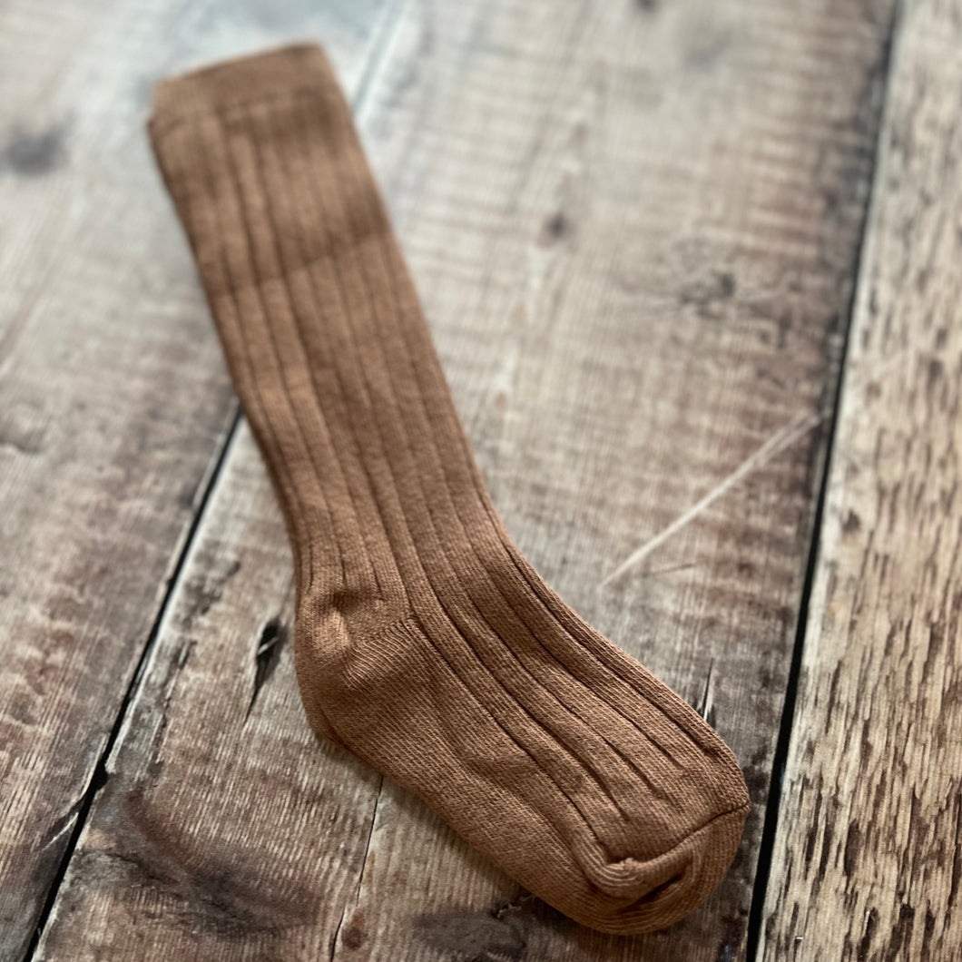 Knee socks 0-12 months - mocha