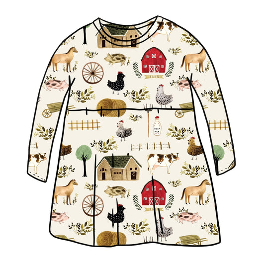 Farming Child & Baby Sleeved Dress - 3 options