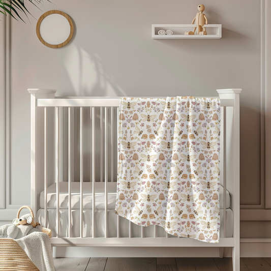 Honey Bee Toddler & Child Sherpa Blanket