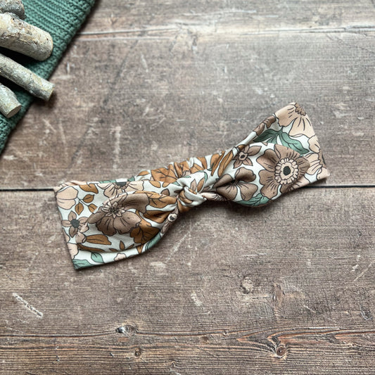 Folk Floral Knot Bow Headband