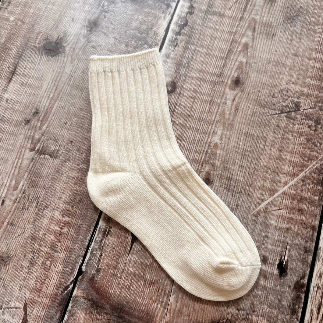 Ankle socks 3-5 years - cream