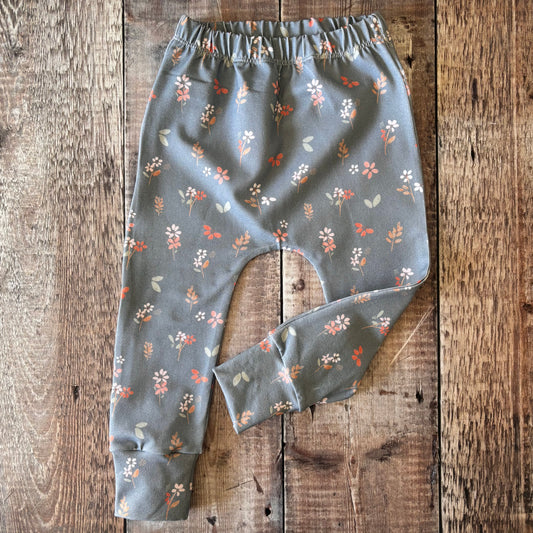 Blue Floral Harems 12-18m