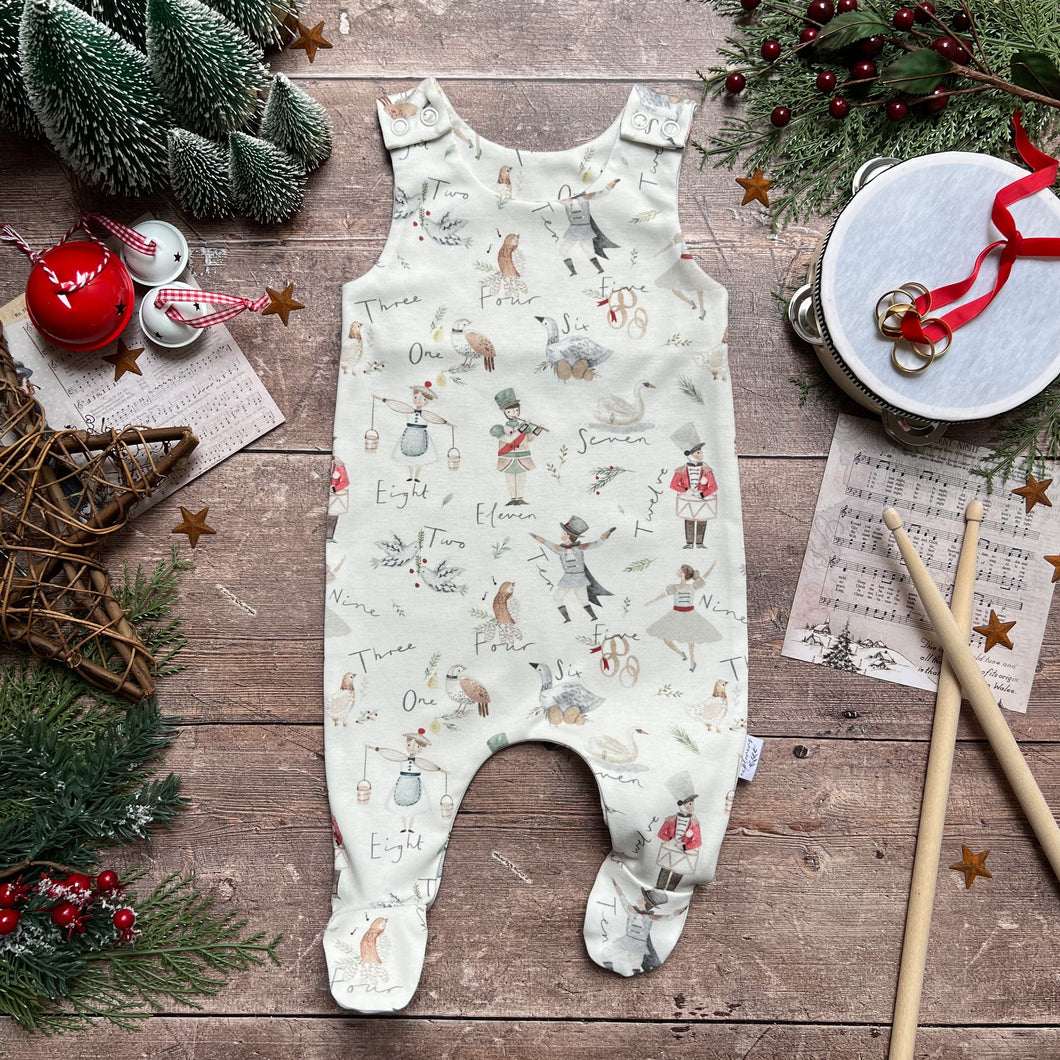 12 Days of Christmas Footed Romper 3-6m