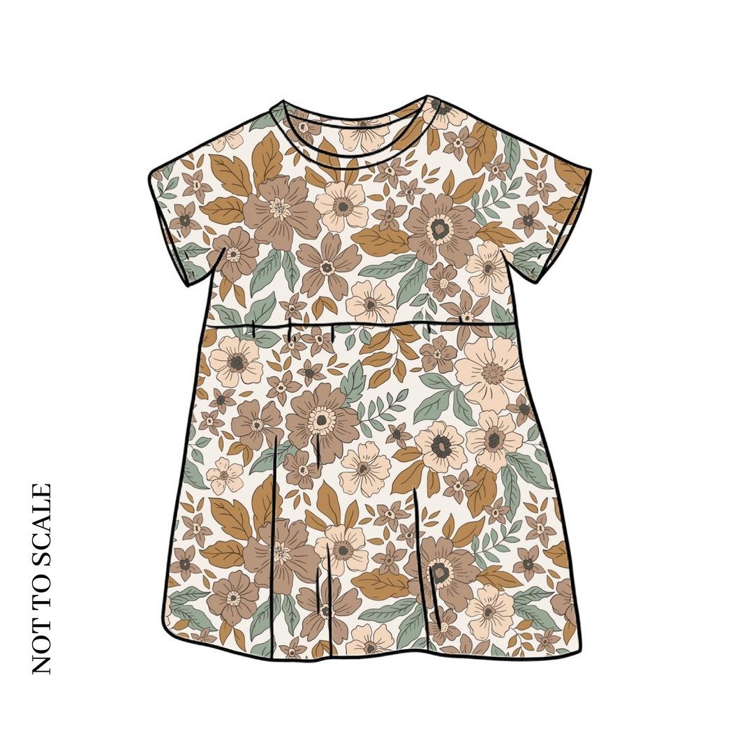 Folk Floral Short Sleeve Dress