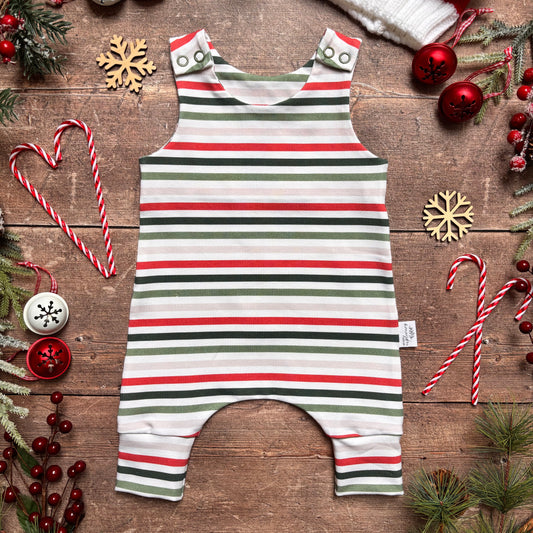 Christmas Stripes Child & Baby Romper