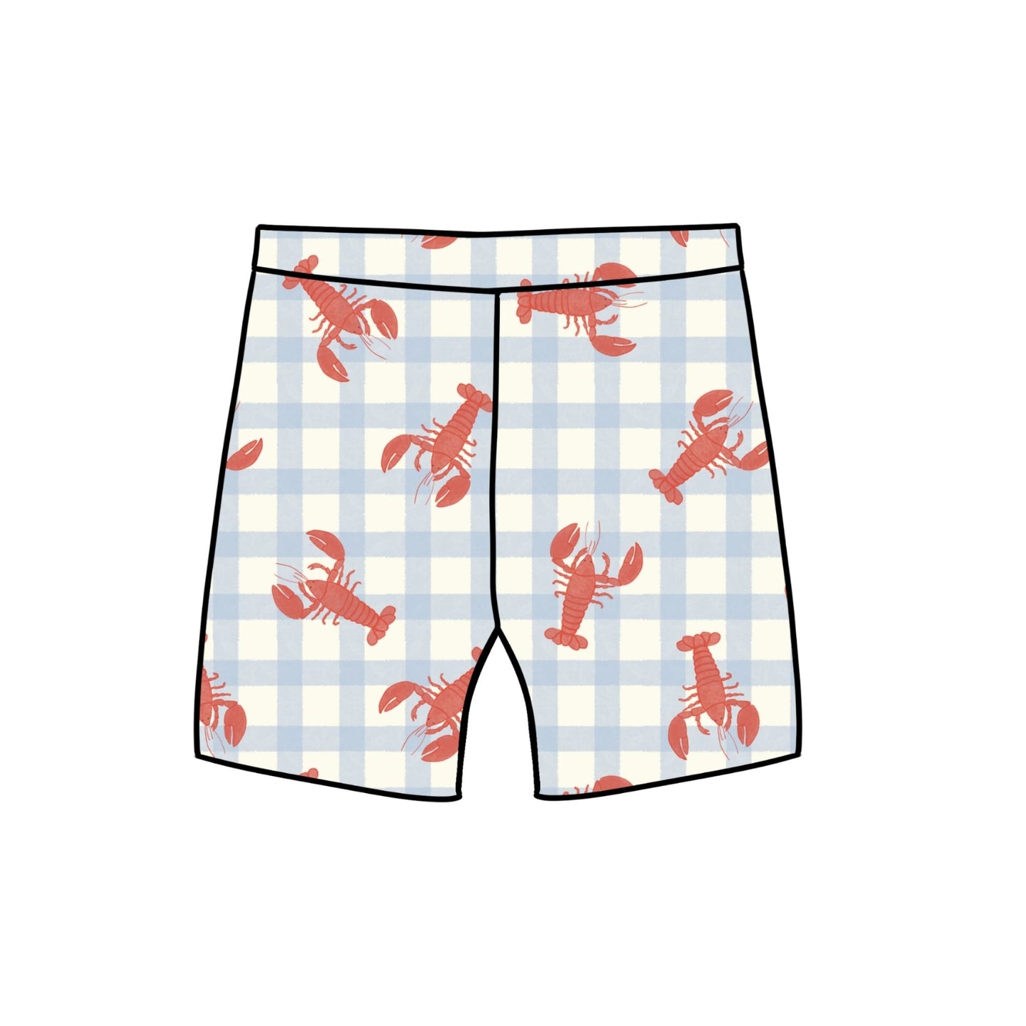 Gingham Lobster Baby & Child Lounge Shorts