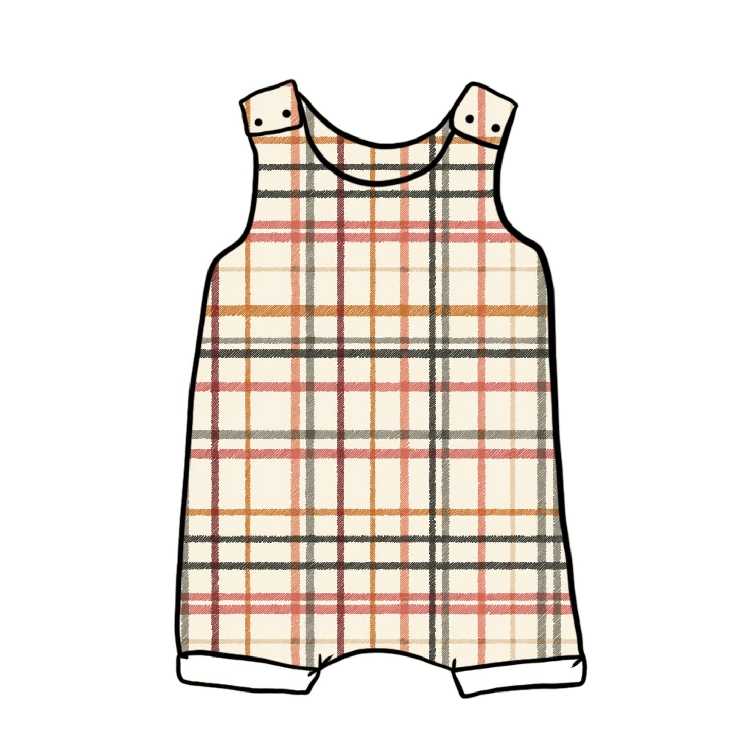 Rustic Plaid Child & Baby Short Romper