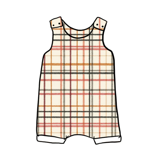 Rustic Plaid Child & Baby Short Romper
