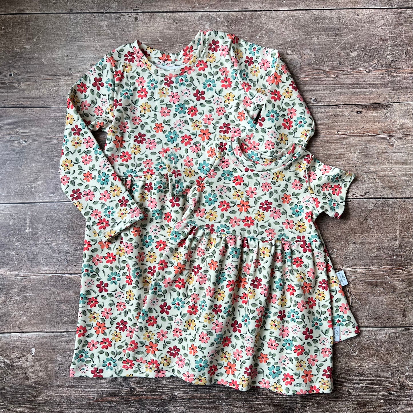 Ditsy Floral Child & Baby Sleeved Dress - 3 options