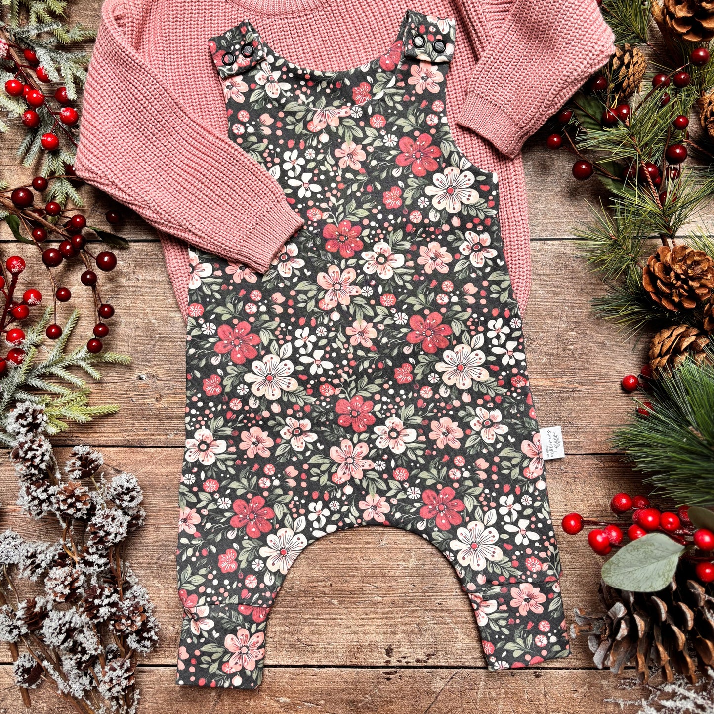 Christmas Floral Child & Baby Romper