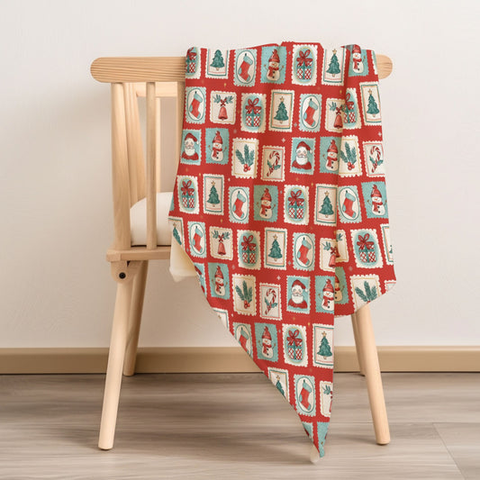 Christmas Stamps Child & Baby Snuggle Blanket
