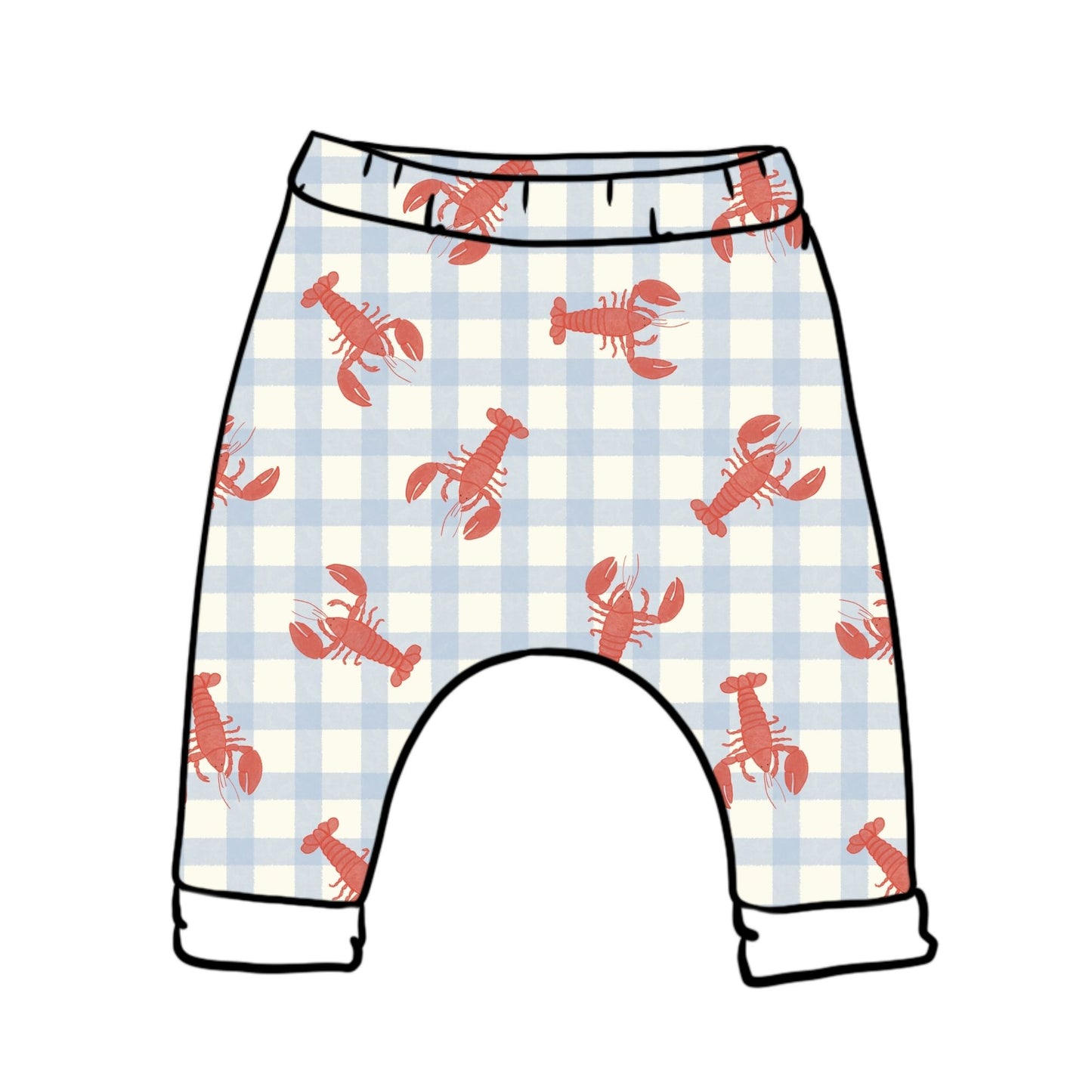 Gingham Lobster Baby & Child Harems